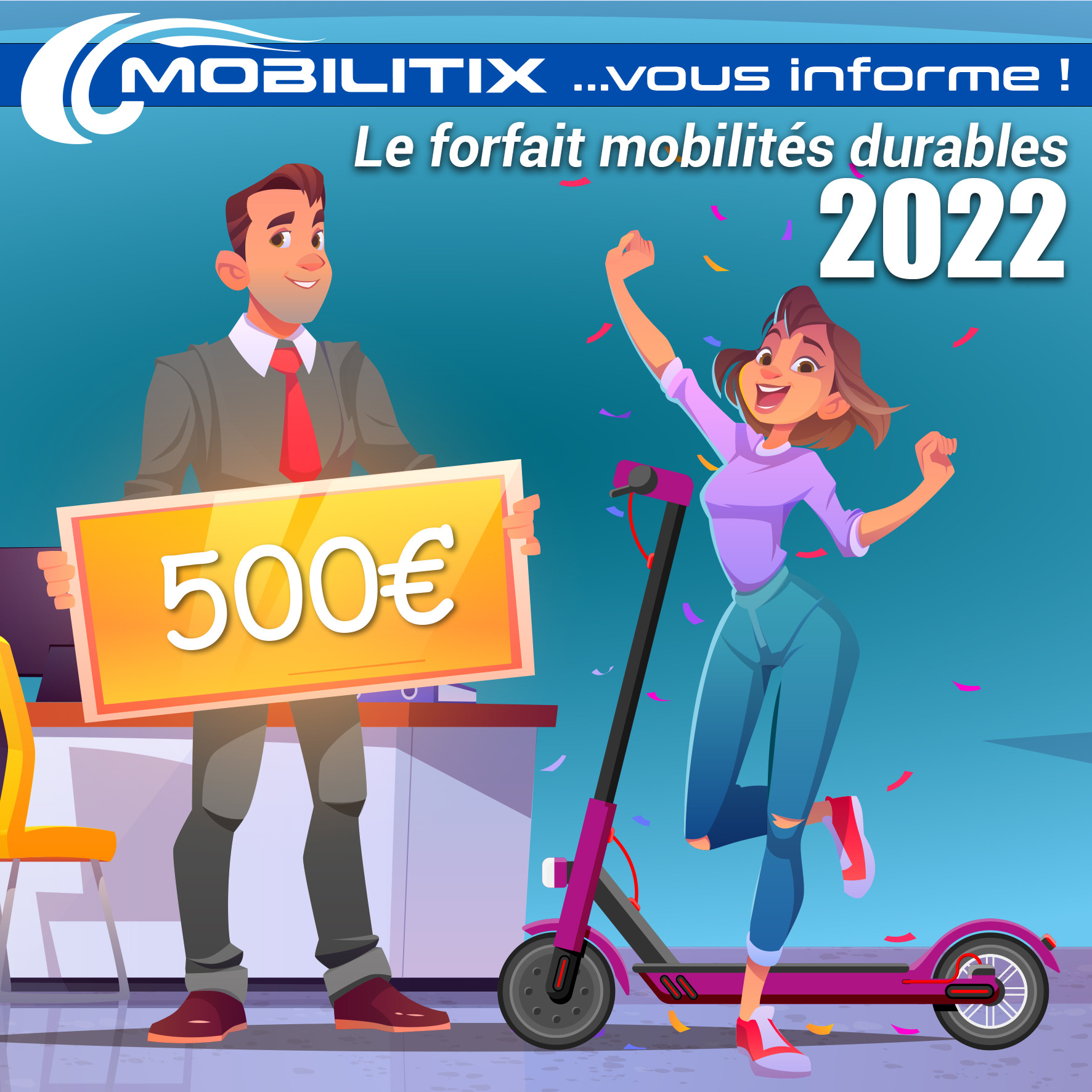 Recevez jusqu'à 500€ de votre employeur en 2022 !