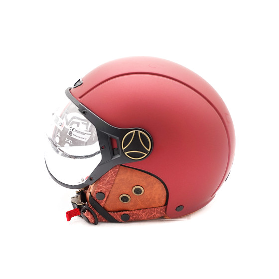 Casque JET FRV Bordeaux Mat