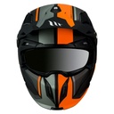CASQUE TRIAL MT STREETFIGHTER SV TWIN C4 NOIR MAT/ORANGE FLUO