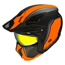 CASQUE TRIAL MT STREETFIGHTER SV TWIN C4 NOIR MAT/ORANGE FLUO