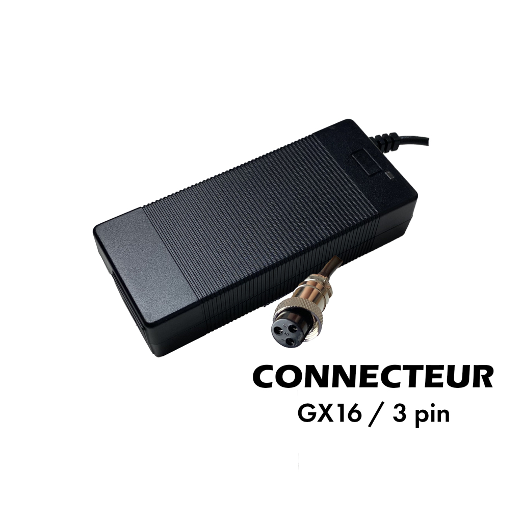 Chargeur 36V - 42V / 3A (connecteur GX16-3p) WZ