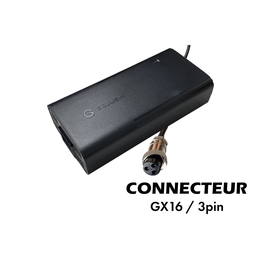 Chargeur 48V - 54.6V / 2A (connecteur GX16-3p)