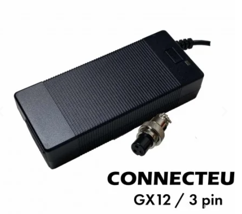Chargeur 52V - 58.8V / 2A (connecteur GX12-3p)