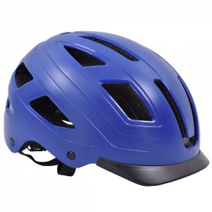 [69112C] CASQUE VELO ADULTE SAFETY LABS E-BAHN AVEC ECLAIRAGE LED INTEGREE (L, Bleu)