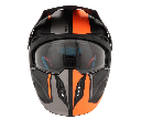 CASQUE TRIAL MT STREETFIGHTER SV TWIN C4 NOIR MAT/ORANGE FLUO