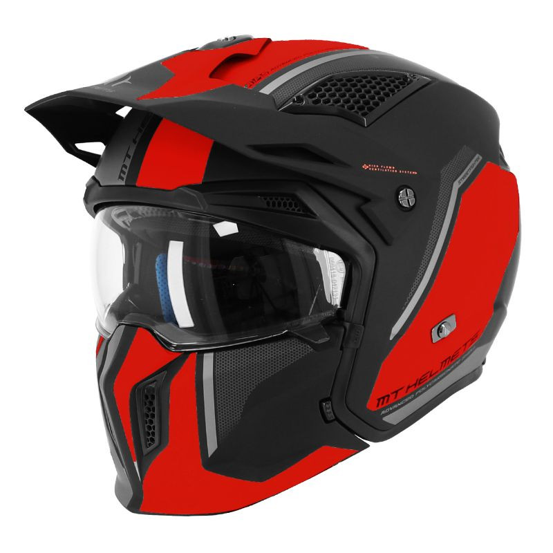 [203188] CASQUE TRIAL MT STREETFIGHTER SV TWIN C5 NOIR MAT/ROUGE (L)