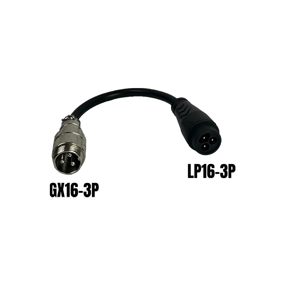[SP-170-LP16] Adaptateur GX16-3Pins Male- LP16 3P Femelle