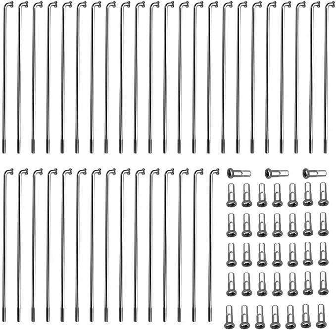 Rayon Vélo VTT avec des écrous de Rayon, Argent, 258-290 mm