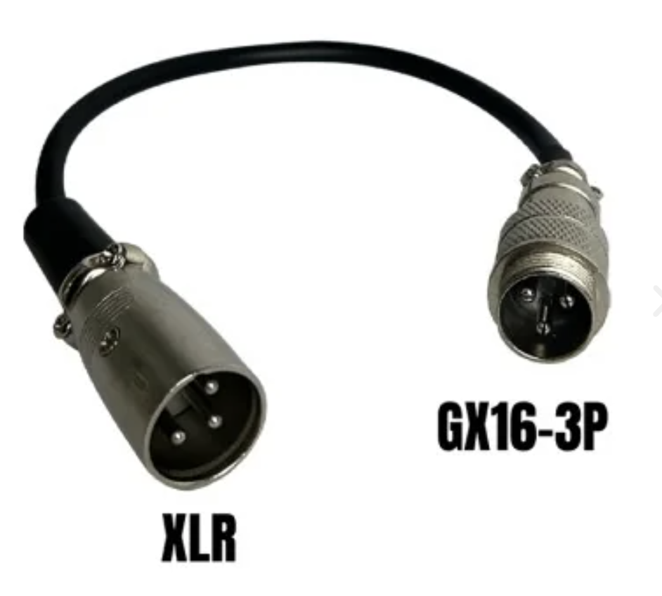 Adaptateur chargeur GX16 3 pins Mâle - XLR