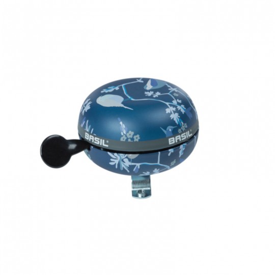 [B50424] Basil Bloom sonnette de vélo ding dong, 80mm ø, indigo bleu