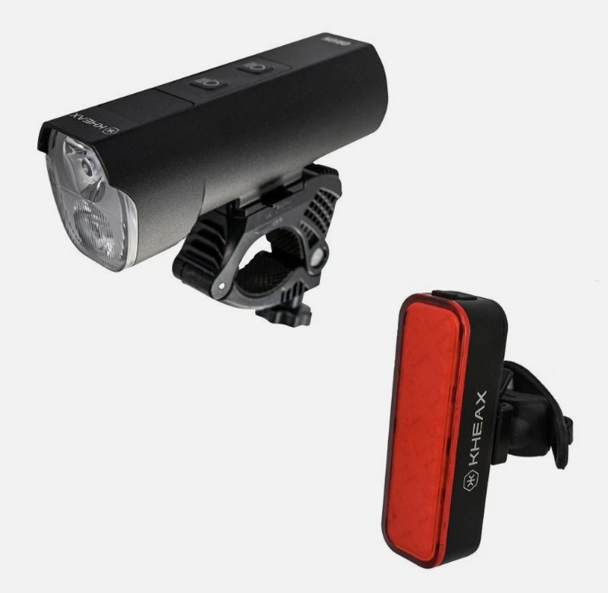 [533251] ECLAIRAGE VELO AV+AR RECHARG. KHEAX ORION / ZAURAC 1200 / 300L FIXATION CINTRE LED