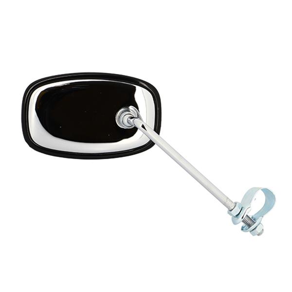 [515576] RETRO CYCLO* REVERSIBLE VINTAGE RECTANGLE ACIER CHROME (110X67MM) - AVEC COLLIER DIA22.2MM