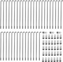 Rayon Vélo VTT avec des écrous de Rayon, Argent, 258-290 mm