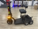 Micro transporteur 5 roues panier alu arrière, siège, gyrophare (Reconditionné)